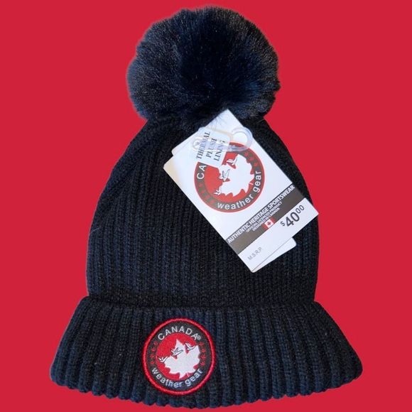 NWT CANADA Pompom Plush Beanie Thermal
Hat - Picture 1 of 3